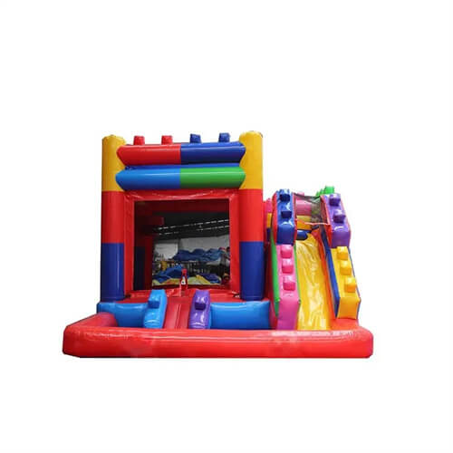 inflatable bounce house with water slide