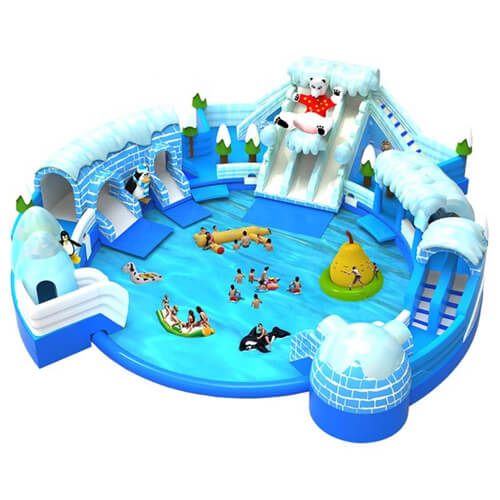 giant inflatable water park