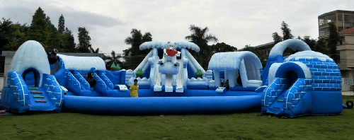 giant inflatable water park