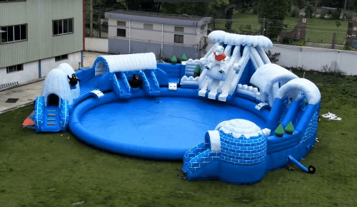 giant inflatable water park