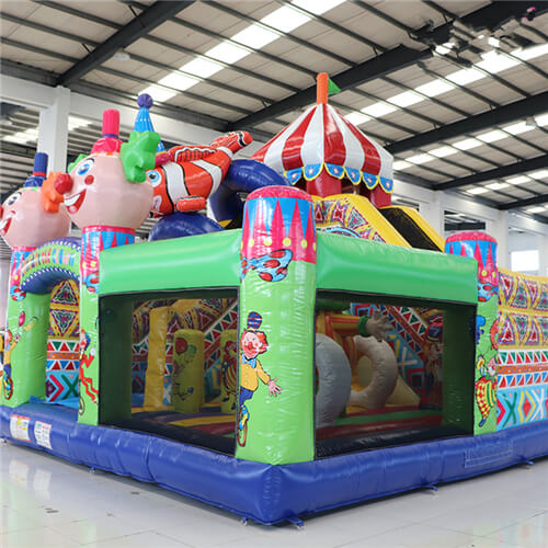 inflatable bounce house with slide