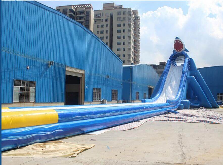 big blow up water slide