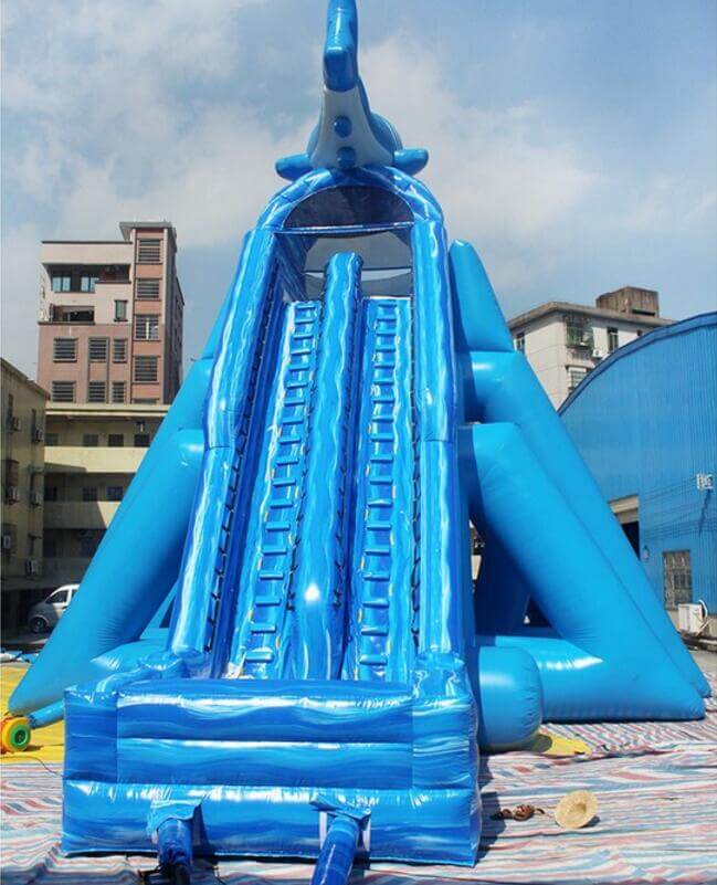 big blow up water slide