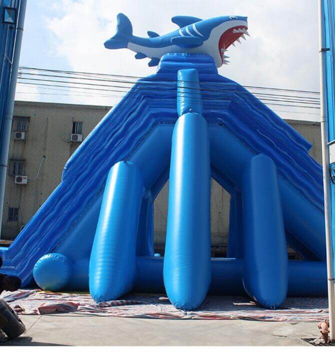 big blow up water slide