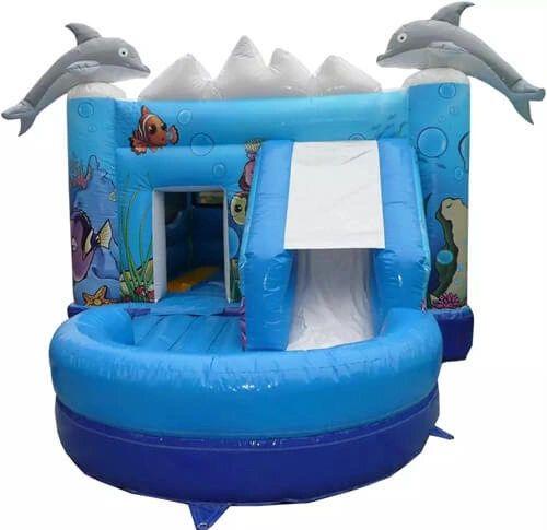 bounce house and slide