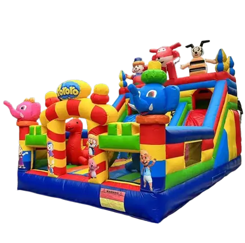 inflatable bounce house with slide