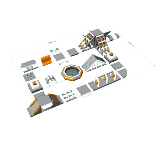 inflatable water park set