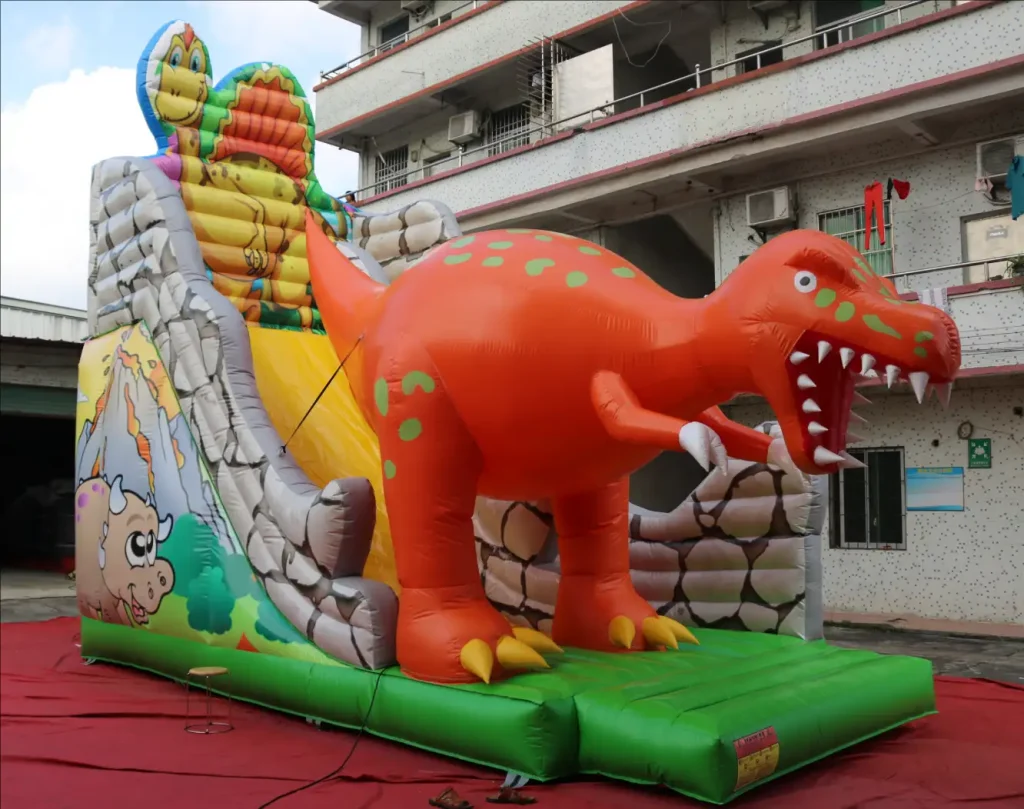 dinosaur inflatable slide
