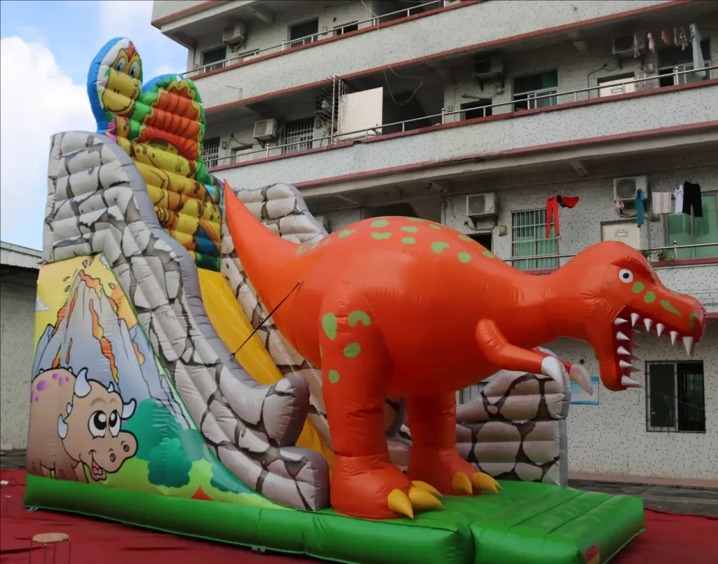 dinosaur inflatable slide