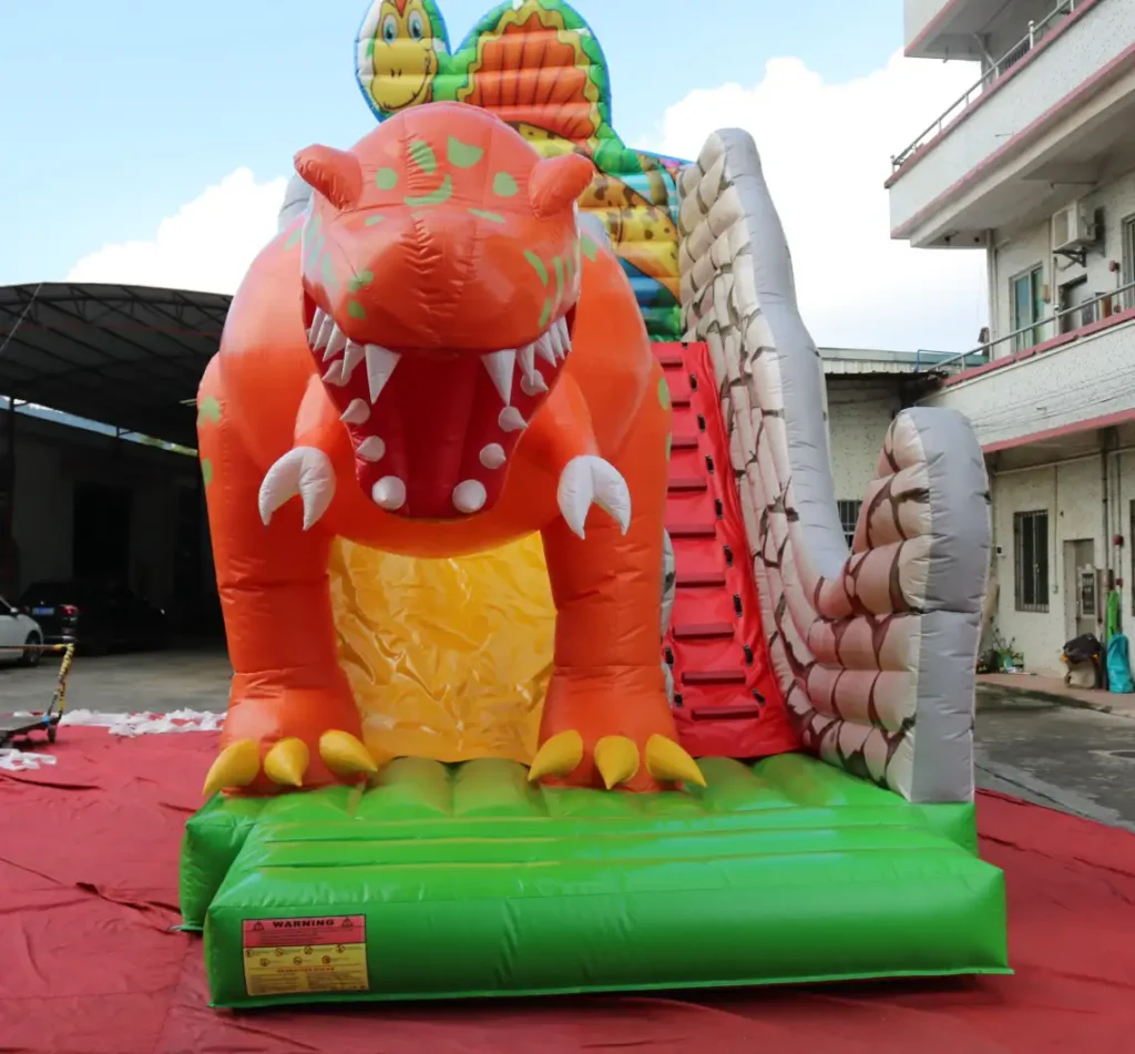 dinosaur inflatable slide