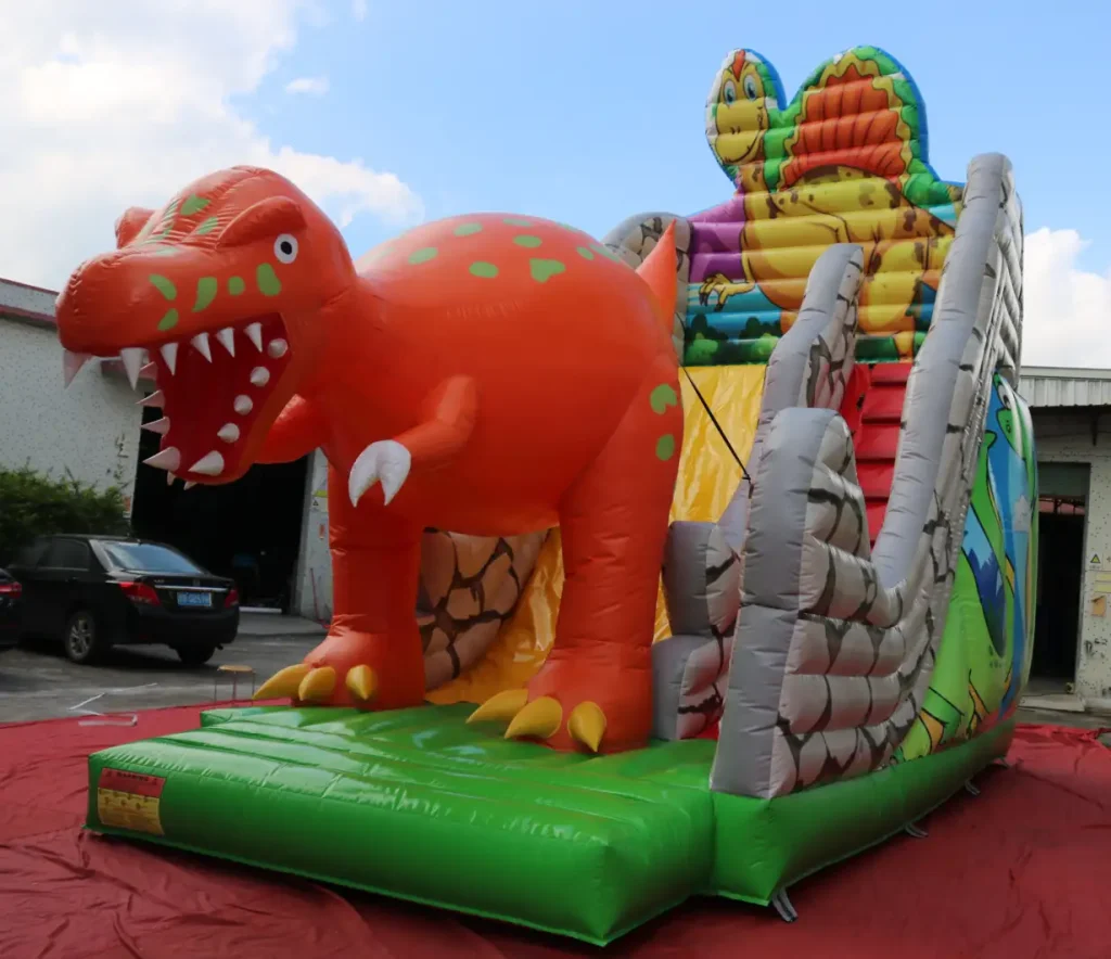 dinosaur inflatable slide