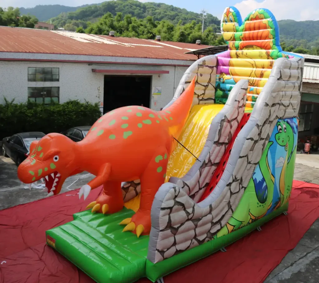 dinosaur inflatable slide