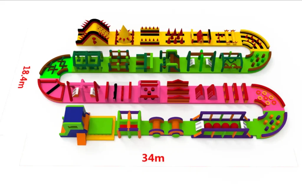 commercial inflatable obstacle course for sale