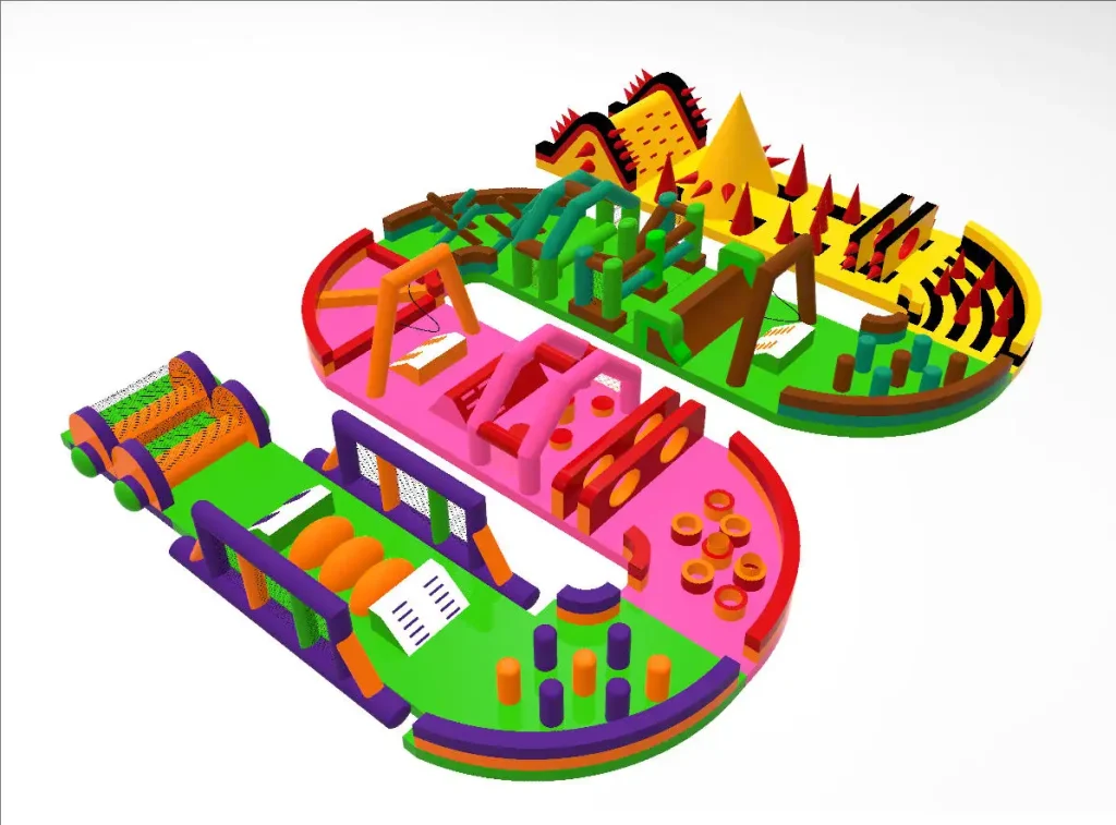 commercial inflatable obstacle course for sale