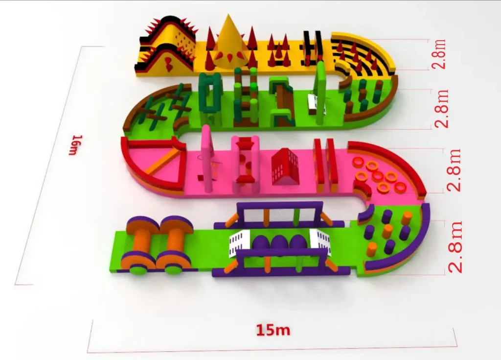 commercial inflatable obstacle course for sale