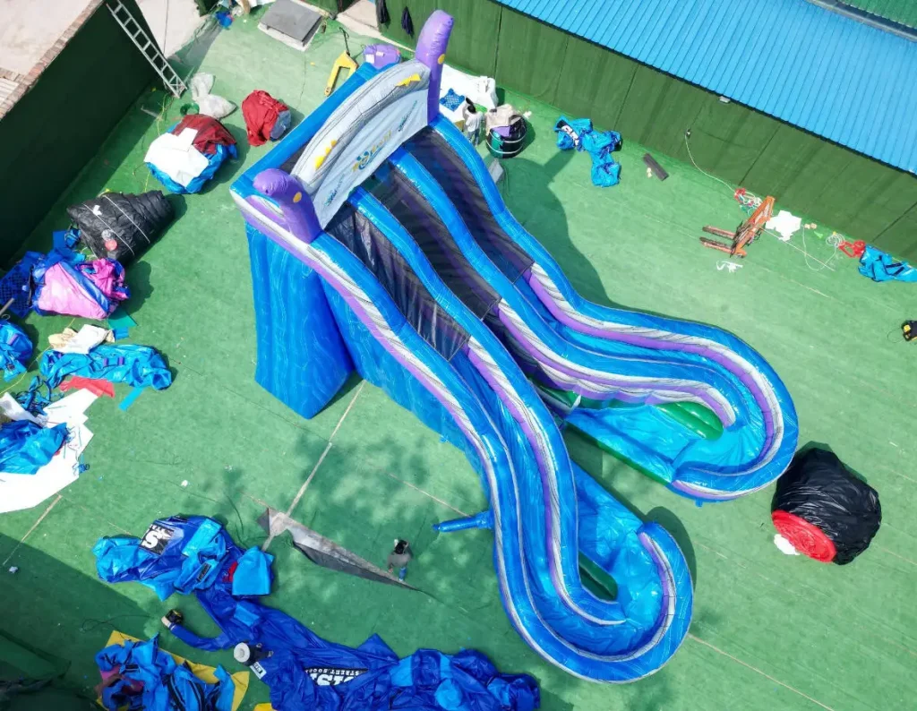 double water slide inflatable