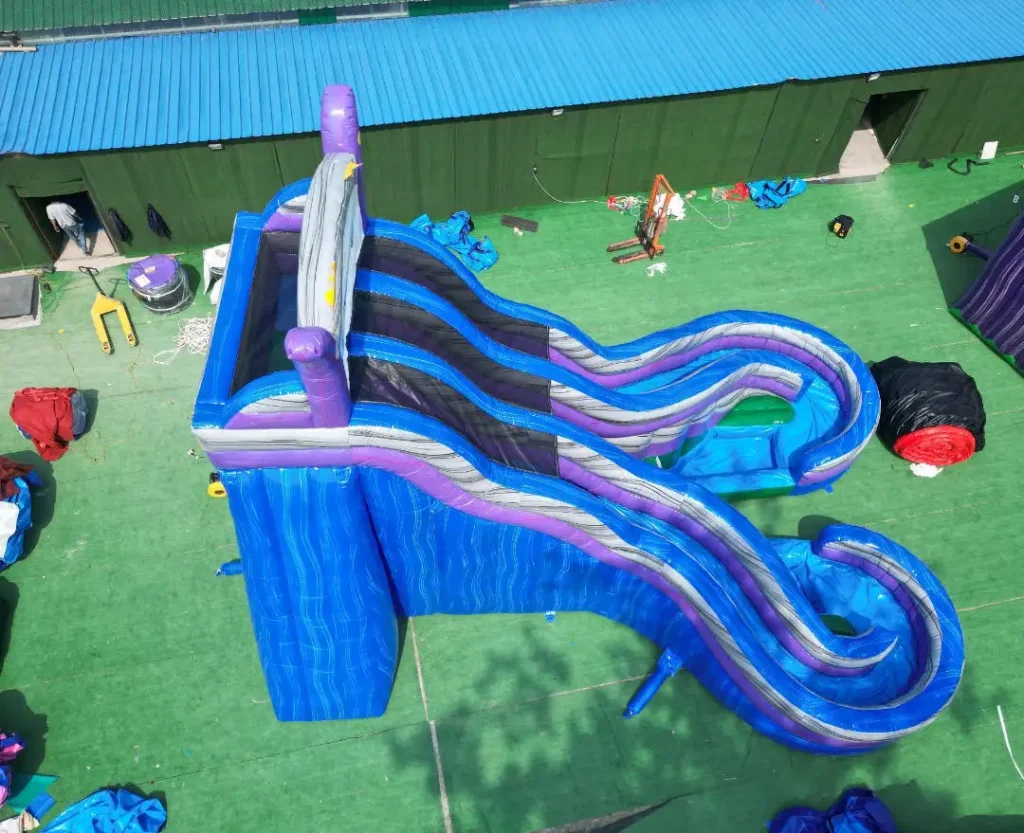 double water slide inflatable