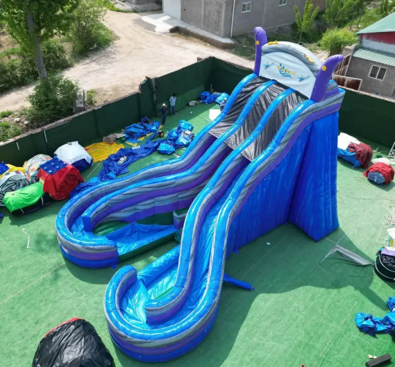 double water slide inflatable