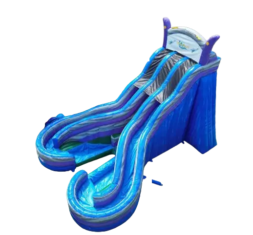 double water slide inflatable