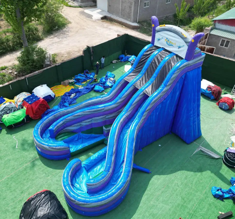 double water slide inflatable