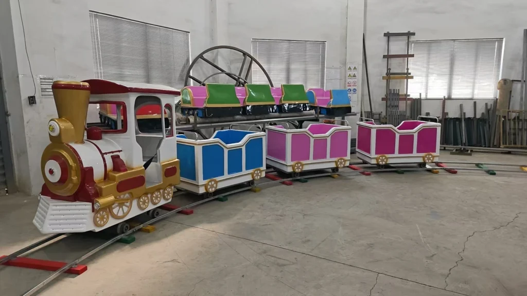 electric train with tracks