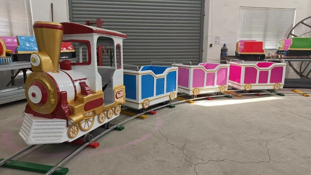 electric train with tracks