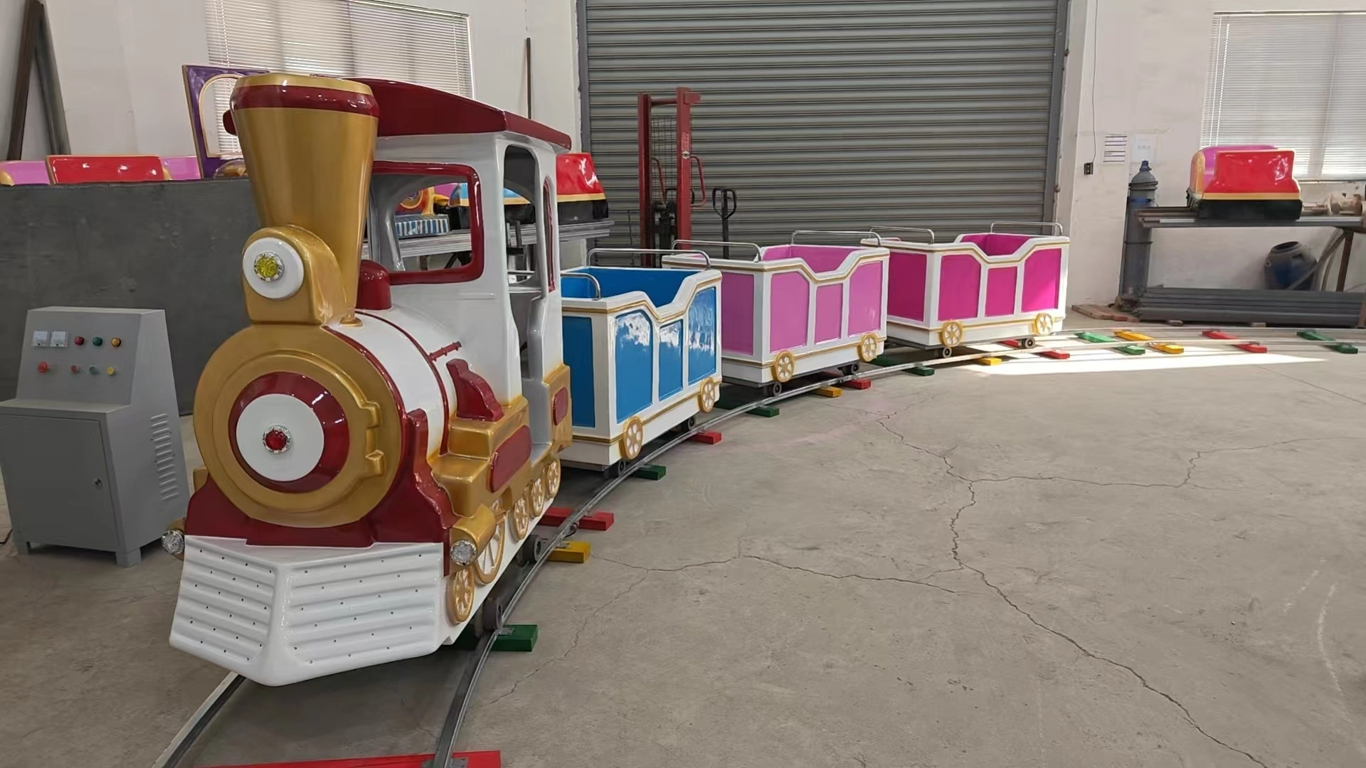 electric train with tracks